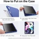 ESR Rebound Pencil Book Case Apple iPad Air 10.9 Hoes Blauw afbeelding 9