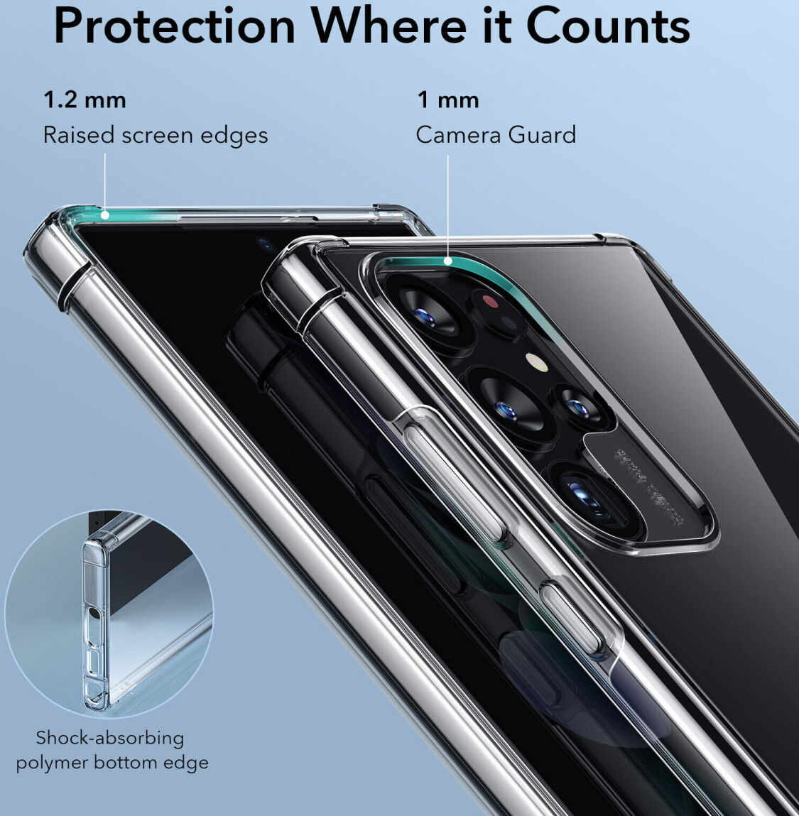 ESR Krystec Samsung Galaxy S23 Ultra Hoesje Back Cover Transparant afbeelding 6