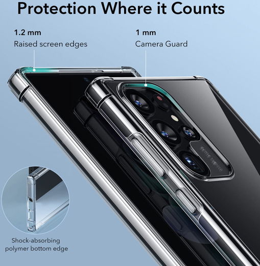 ESR Krystec Samsung Galaxy S23 Ultra Hoesje Back Cover Transparant afbeelding 6