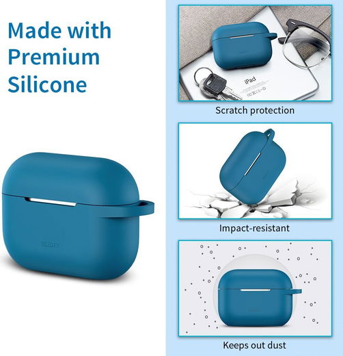ESR Bounce Apple AirPods Pro 1/2 Hoesje Siliconen Blauw afbeelding 5