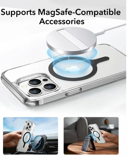 ESR HaloLock 360 Universele MagSafe Ring Sticker (2-Pack) Zwart afbeelding 6