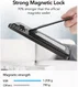 ESR HaloLock Vegan Leer MagSafe Kaarthouder en Standaard Carbon Zwart afbeelding 4