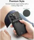 ESR HaloLock Vegan Leer MagSafe Kaarthouder en Standaard Carbon Zwart afbeelding 7
