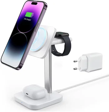 ESR HaloLock 3-in-1 Station Draadloze Oplader Voor Apple MagSafe Wit