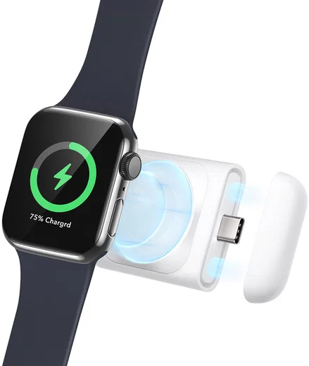 ESR Draagbare Compacte Draadloze Oplader voor Apple Watch Wit afbeelding 2