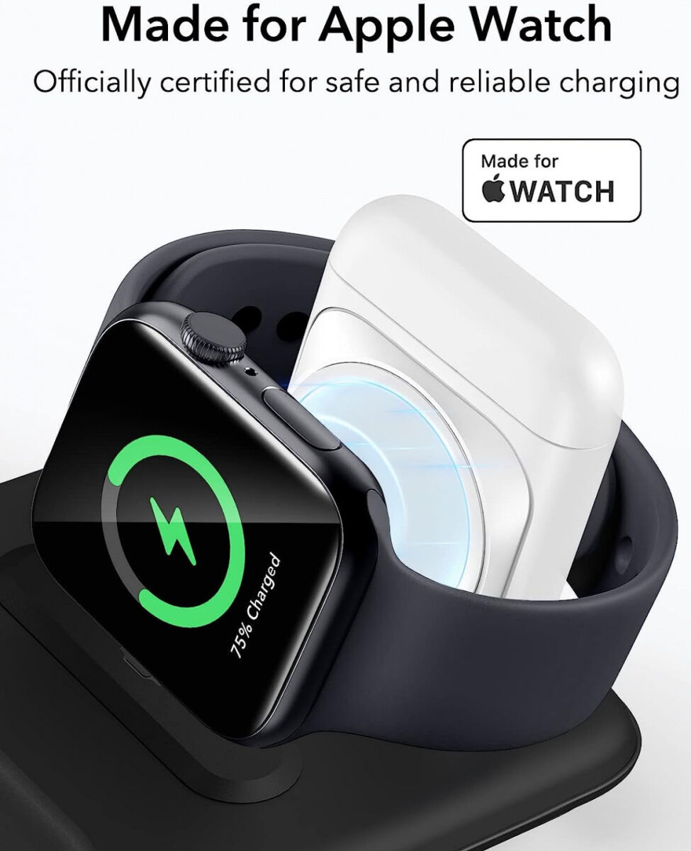 ESR HaloLock 3-in-1 MagSafe Laadstation iPhone/AirPods (Pro)/Watch afbeelding 2