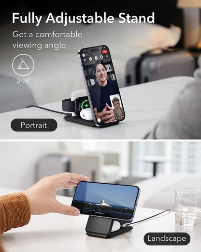 ESR HaloLock 3-in-1 MagSafe Laadstation iPhone/AirPods (Pro)/Watch afbeelding 5