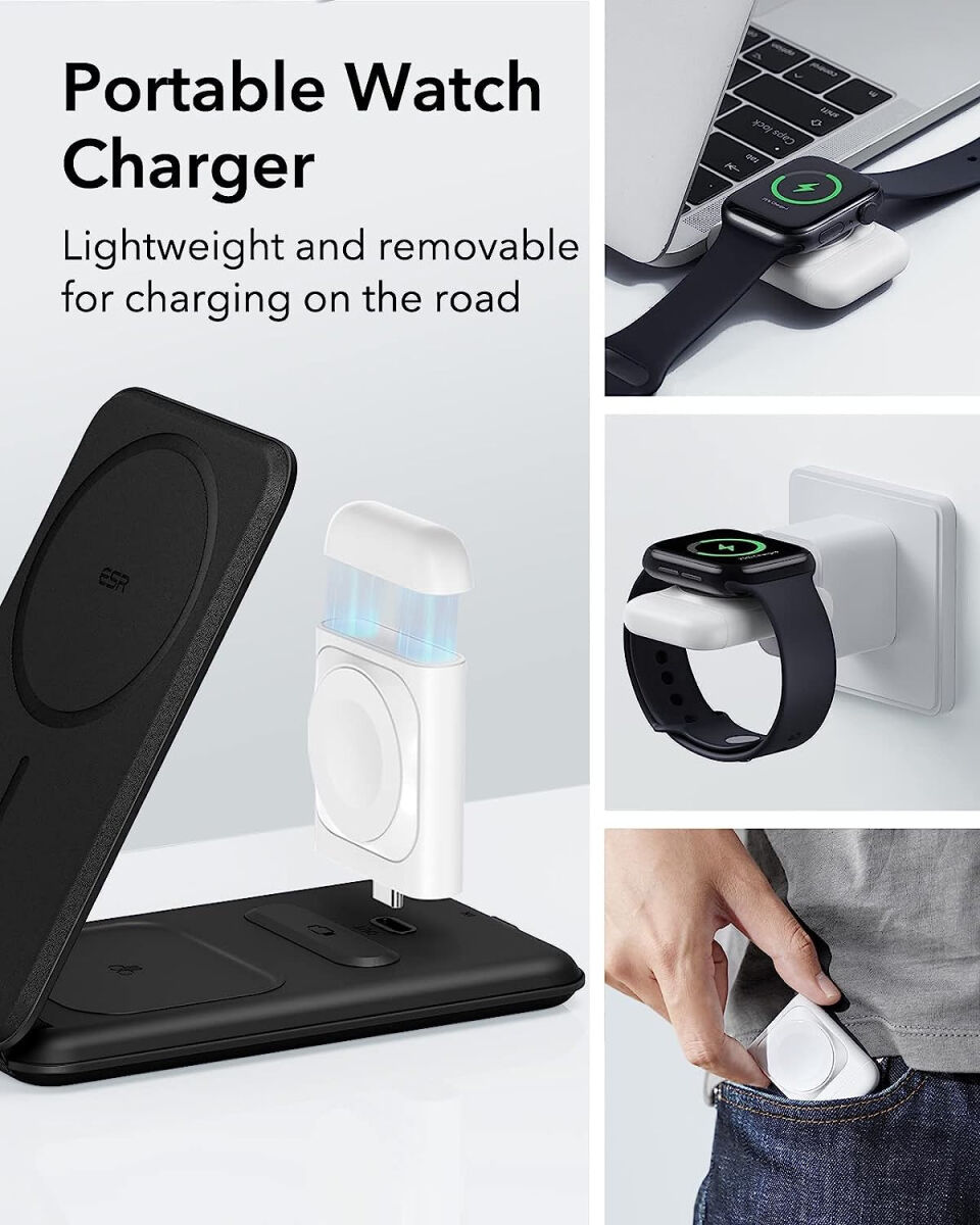 ESR HaloLock 3-in-1 MagSafe Laadstation iPhone/AirPods (Pro)/Watch afbeelding 6