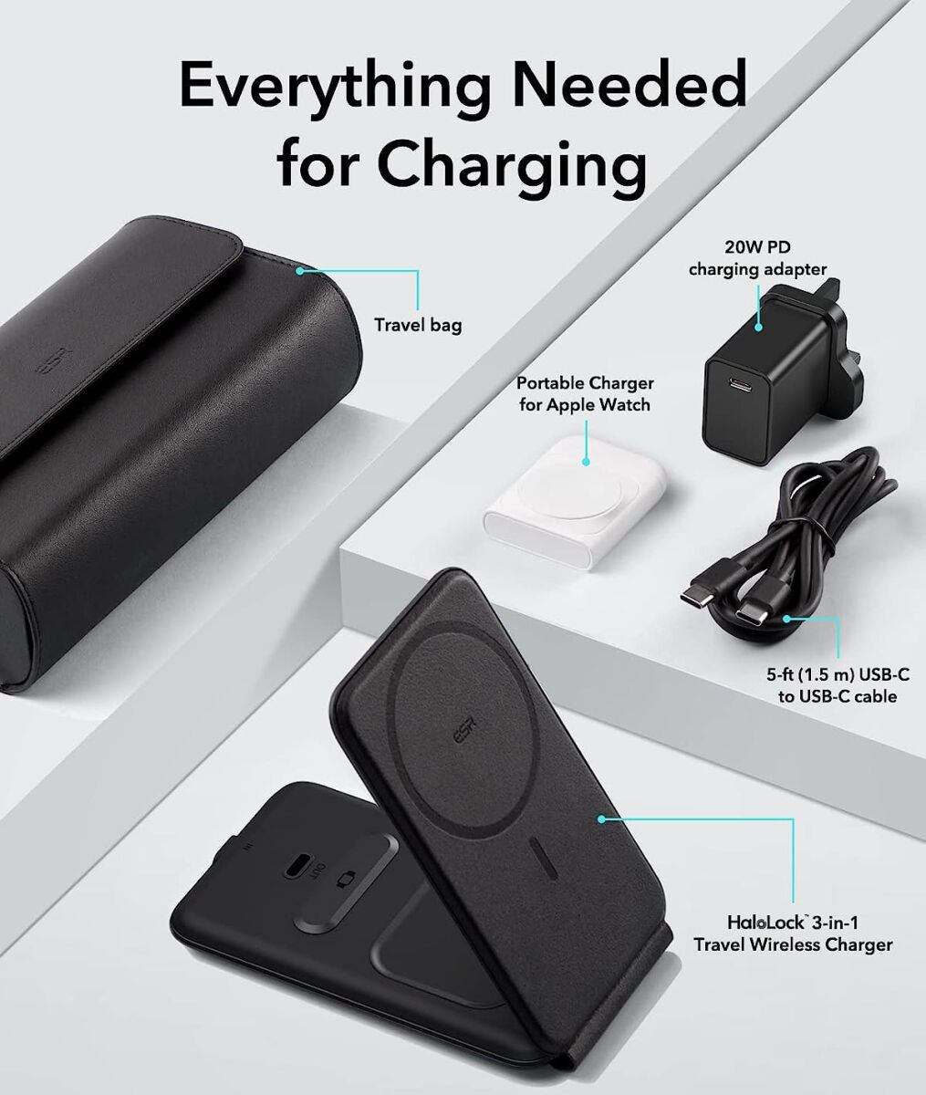 ESR HaloLock 3-in-1 MagSafe Laadstation iPhone/AirPods (Pro)/Watch afbeelding 7