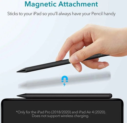 ESR Digital+ Stylus Pen met Palm Rejection voor iPad Zwart afbeelding 3