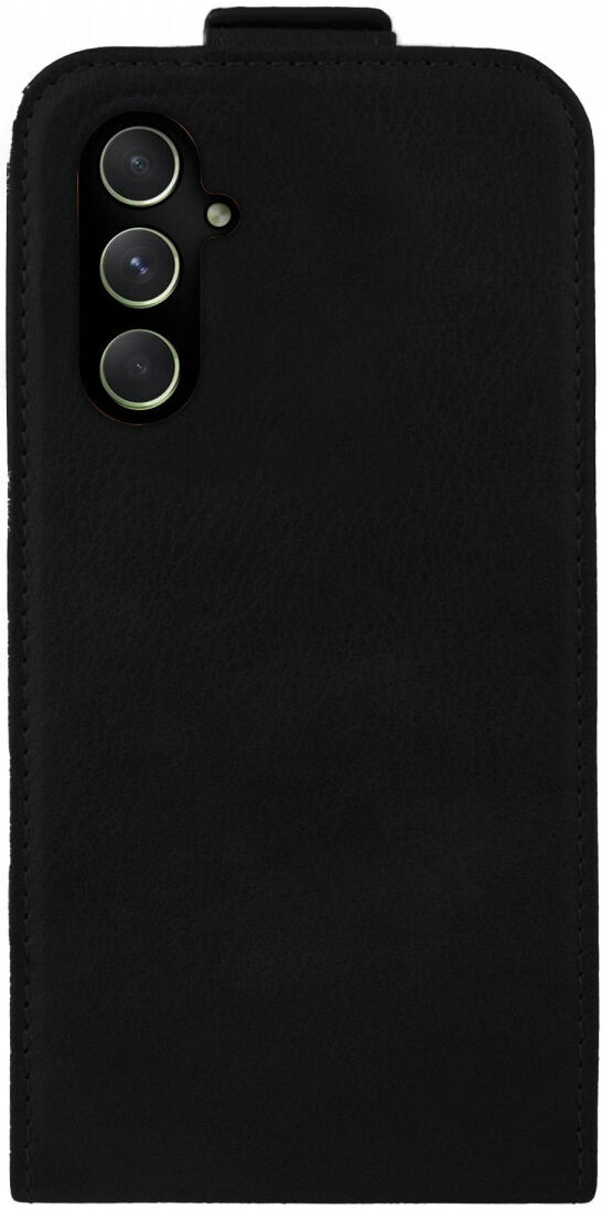 Rosso Element Samsung Galaxy A14 Hoesje Verticale Flip Case Zwart afbeelding 3