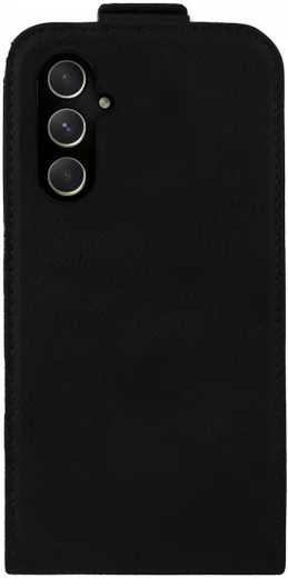Rosso Element Samsung Galaxy A14 Hoesje Verticale Flip Case Zwart afbeelding 3