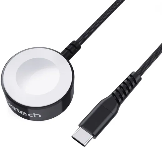 Choetech Magnetische Apple Watch USB-C Kabel 1M Made For Watch Zwart afbeelding 7