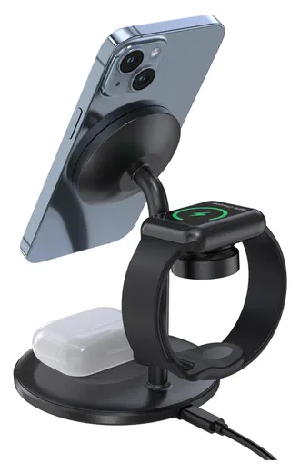 Choetech Draadloze MagSafe Oplader 15W iPhone/AirPods/Watch Zwart afbeelding 2