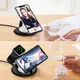 Choetech 3-in-1 Draadloze Oplaadstation iPhone/AirPods/Watch Zwart afbeelding 2
