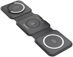 Choetech 3-in-1 Opvouwbare Draadloze Lader iPhone/AirPods/Watch Zwart afbeelding