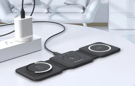Choetech 3-in-1 Opvouwbare Draadloze Lader iPhone/AirPods/Watch Zwart afbeelding 5