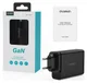 Choetech 140W USB en USB-C Snellader GaN Adapter Zwart afbeelding 5