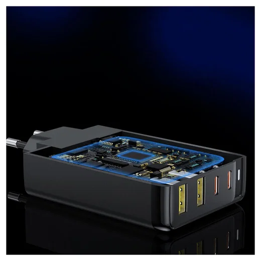 Choetech 140W USB en USB-C Snellader GaN Adapter Zwart afbeelding 7