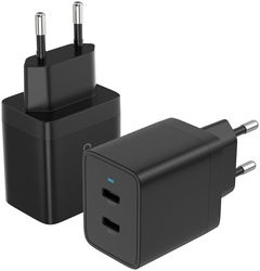 Choetech Power Delivery Oplader met 2 USB-C Poorten 40W Zwart afbeelding