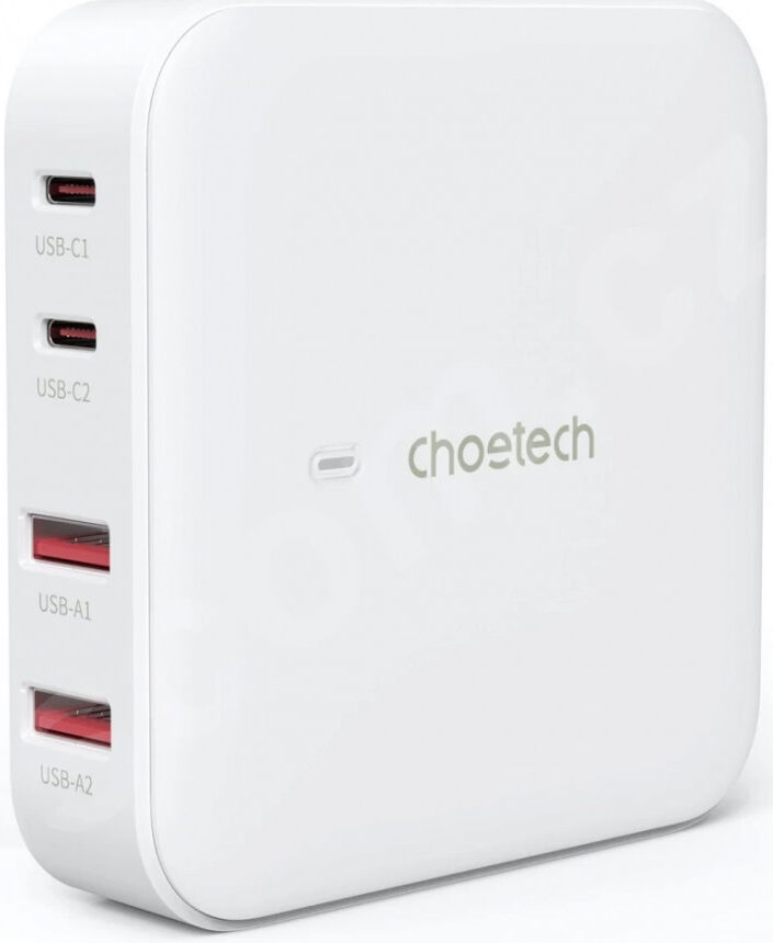 Choetech 100W USB / USB-C Snellader GaN Power Adapter Wit afbeelding 1