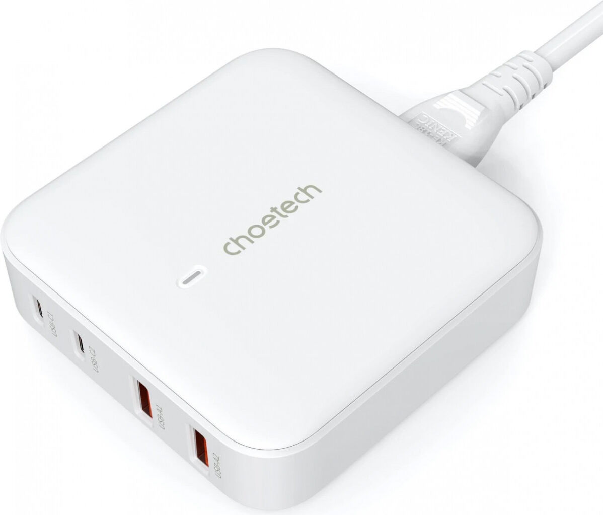 Choetech 100W USB / USB-C Snellader GaN Power Adapter Wit afbeelding 2