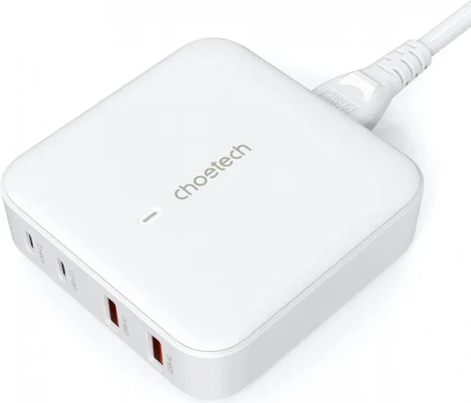 Choetech 100W USB / USB-C Snellader GaN Power Adapter Wit afbeelding 2