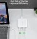 Choetech 100W USB / USB-C Snellader GaN Power Adapter Wit afbeelding 5