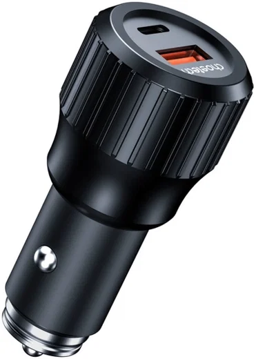 Choetech 63W Duo Fast Charge Autolader USB en USB-C Zwart afbeelding 2