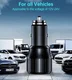 Choetech 63W Duo Fast Charge Autolader USB en USB-C Zwart afbeelding 3