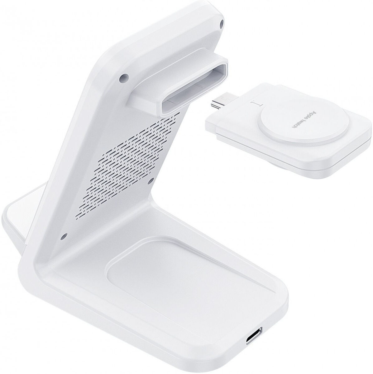 Choetech 3-in-1 Draadloze Oplader 15W Smartphone/Oortjes/Watch Wit afbeelding 2