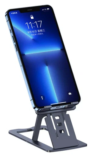 Choetech Opvouwbare Verstelbare Bureau Houder Telefoon/Tablet Grijs afbeelding 2