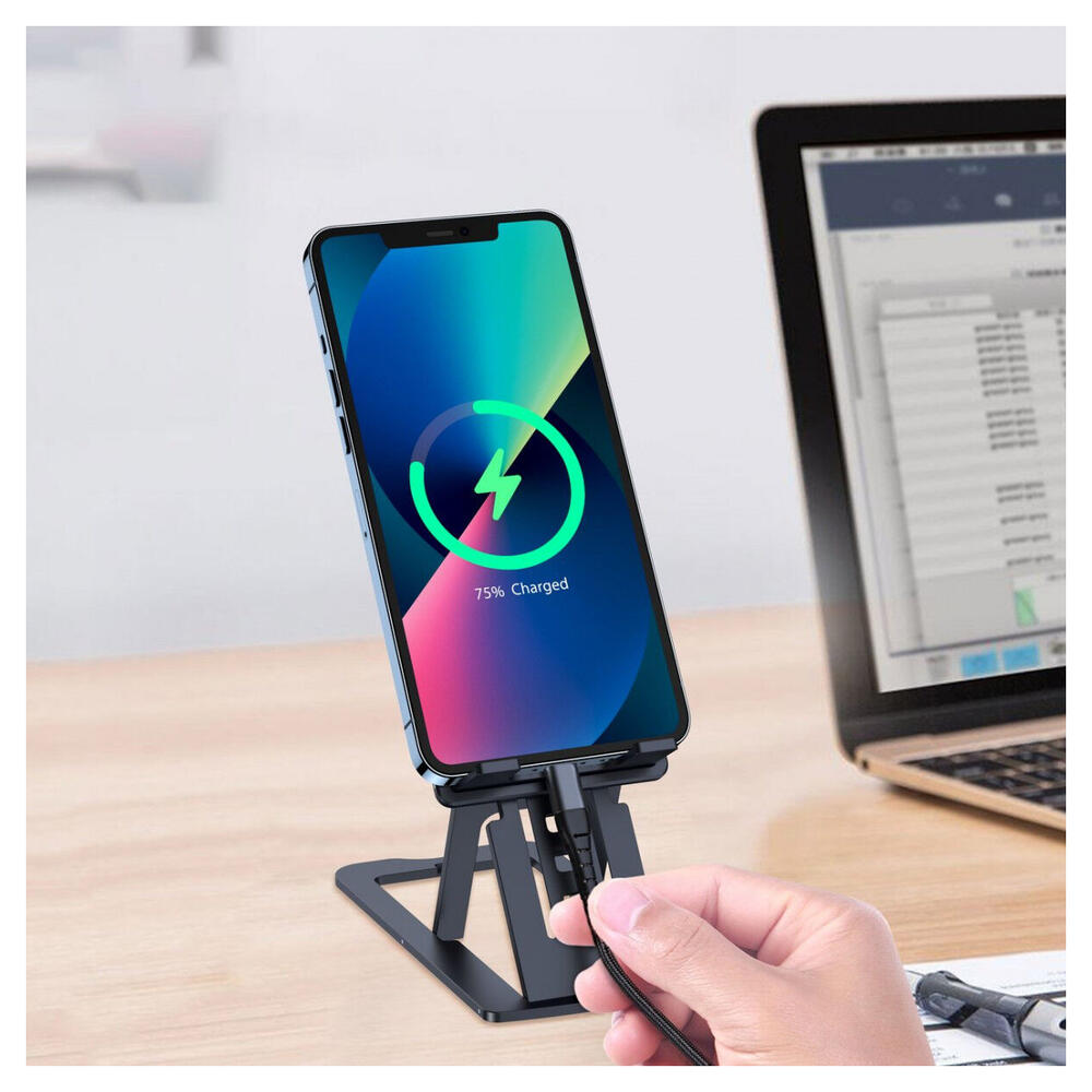 Choetech Opvouwbare Verstelbare Bureau Houder Telefoon/Tablet Grijs afbeelding 4