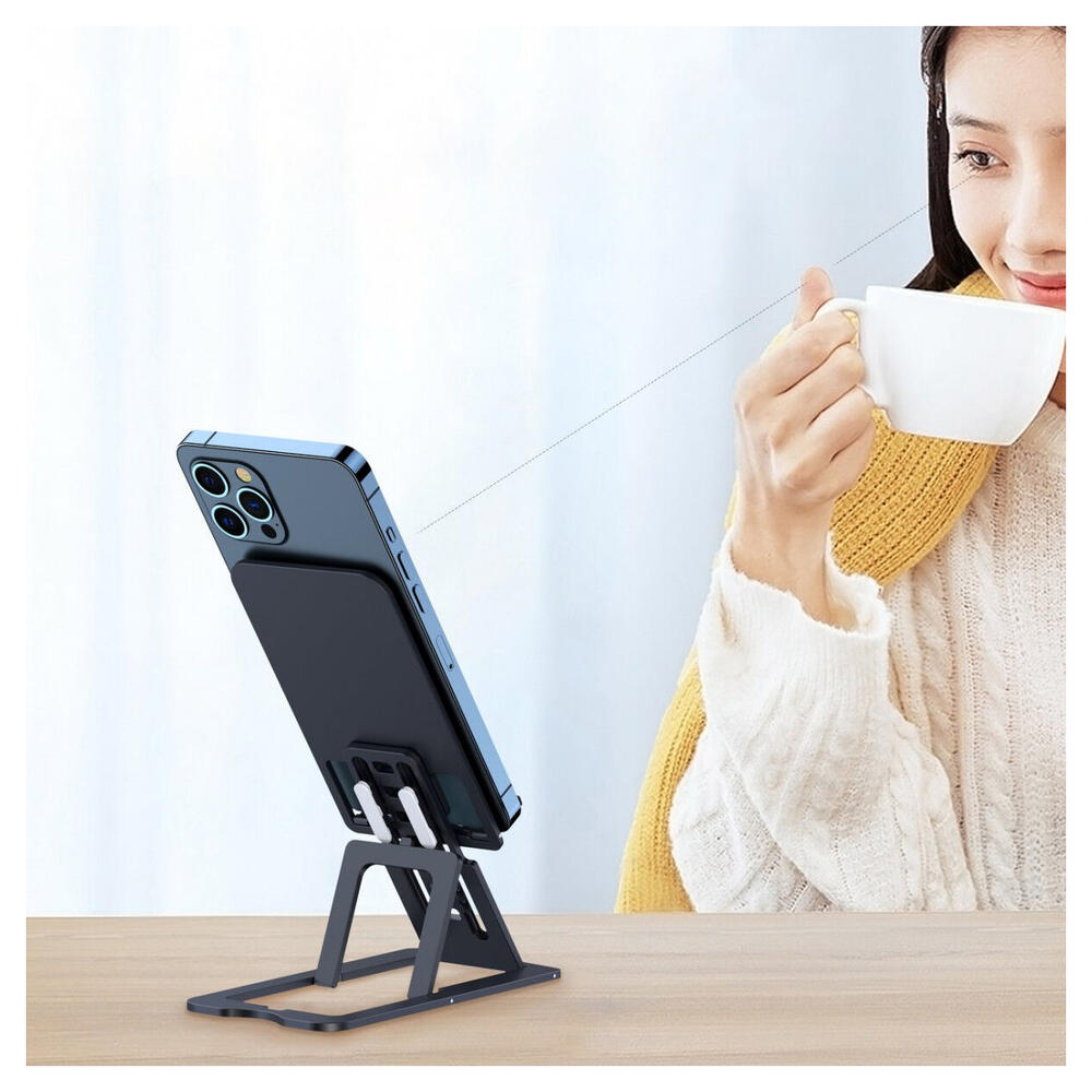 Choetech Opvouwbare Verstelbare Bureau Houder Telefoon/Tablet Grijs afbeelding 6