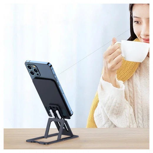 Choetech Opvouwbare Verstelbare Bureau Houder Telefoon/Tablet Grijs afbeelding 6