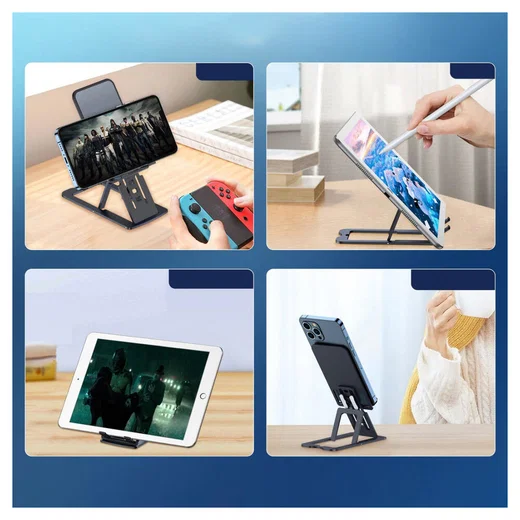 Choetech Opvouwbare Verstelbare Bureau Houder Telefoon/Tablet Grijs afbeelding 8