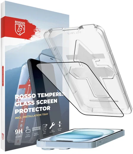 Rosso Apple iPhone 15 Tempered Glass met Installatietray Case Friendly afbeelding 1