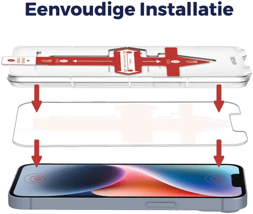 Rosso Apple iPhone 15 Plus Tempered Glass met Installatietray afbeelding 2