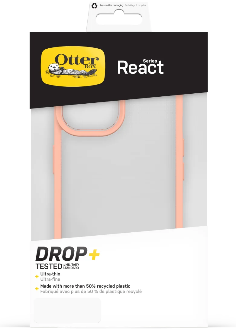OtterBox React Apple iPhone 15 Hoesje Back Cover Transparant Roze afbeelding 13