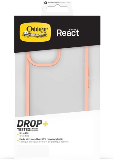 OtterBox React Apple iPhone 15 Hoesje Back Cover Transparant Roze afbeelding 13