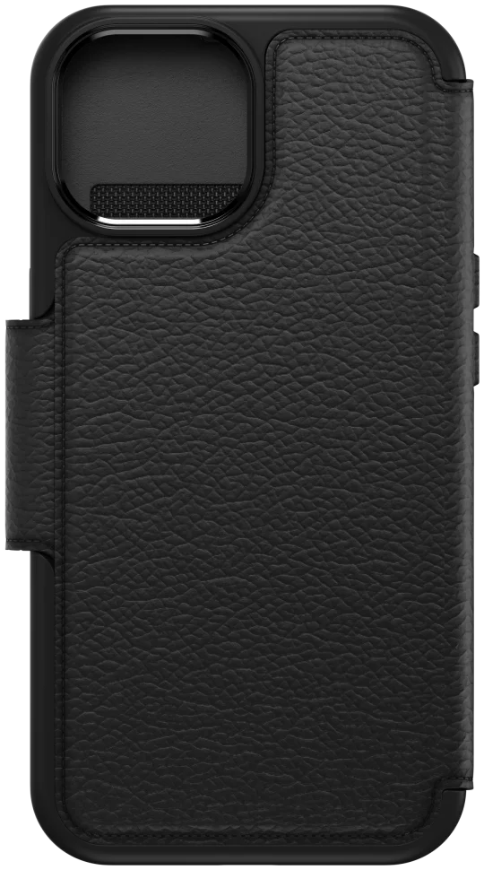 OtterBox Strada iPhone 15 Hoesje MagSafe Book Case Echt Leer Zwart afbeelding 9