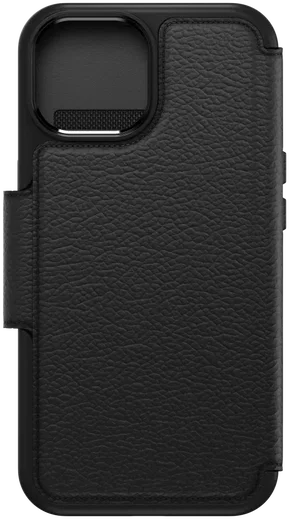 OtterBox Strada iPhone 15 Hoesje MagSafe Book Case Echt Leer Zwart afbeelding 9