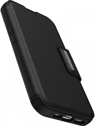 OtterBox Strada iPhone 15 Hoesje MagSafe Book Case Echt Leer Zwart afbeelding 5