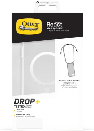 OtterBox React Necklace MagSafe iPhone 14 Plus Hoesje Koord Clear afbeelding 11