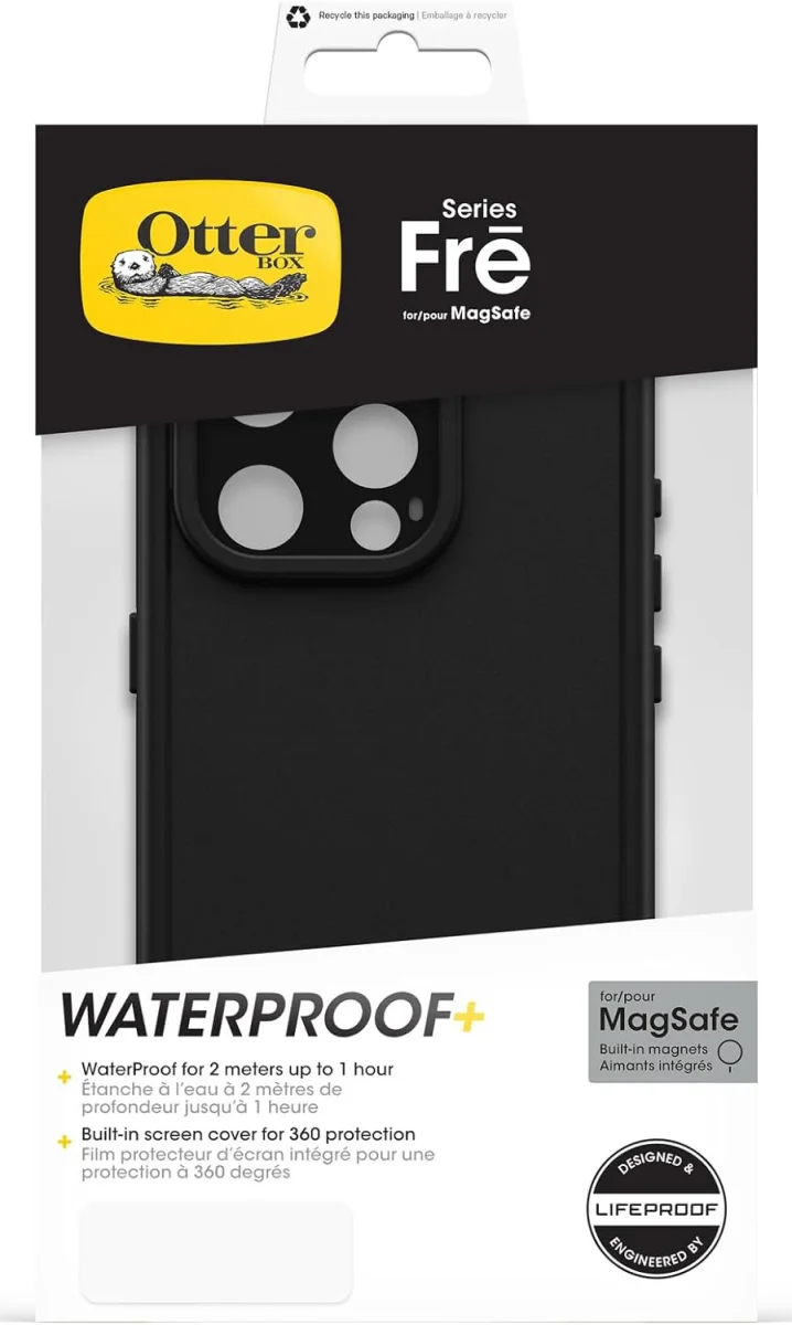 OtterBox Fre MagSafe Apple iPhone 15 Pro Hoesje Waterdicht Zwart afbeelding 9