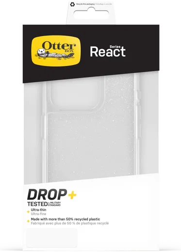 OtterBox React Apple iPhone 15 Pro Hoesje Transparant Glitter afbeelding 10
