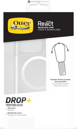 OtterBox React Necklace MagSafe iPhone 15 Pro Hoesje Koord Transparant afbeelding 10