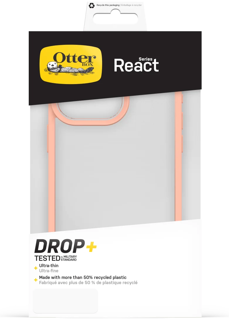 OtterBox React Apple iPhone 15 Pro Max Hoesje Transparant Roze afbeelding 5