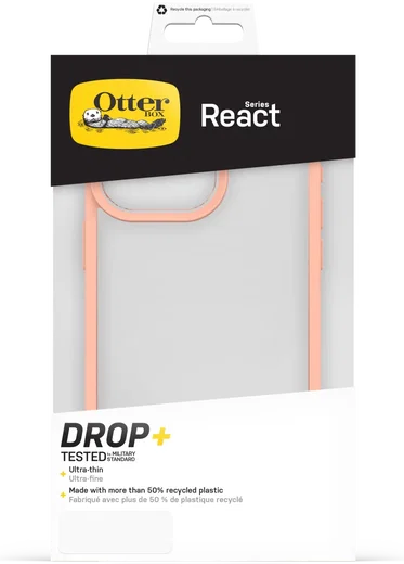 OtterBox React Apple iPhone 15 Pro Max Hoesje Transparant Roze afbeelding 5