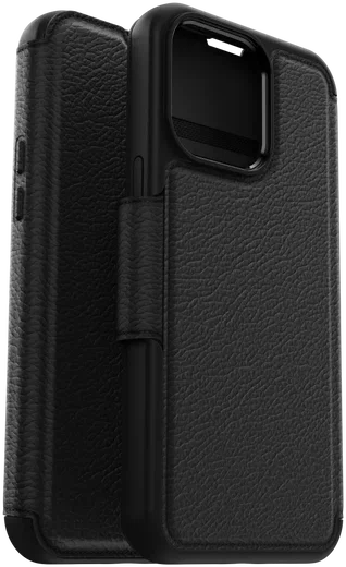 OtterBox Strada iPhone 15 Pro Max Hoesje MagSafe Book Case Leer Zwart afbeelding 6
